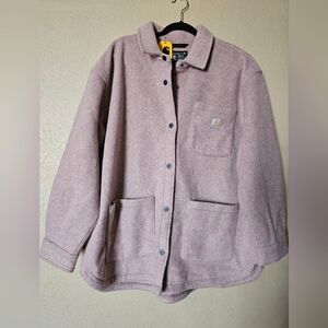 Carhartt Purple Plus Size Button-Up Fleece Button Up Jacket XXL